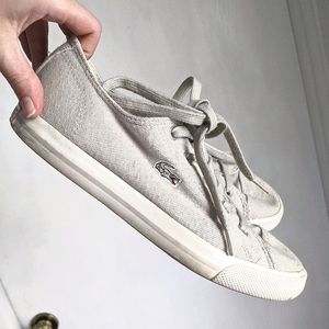 Lacoste light gray canvas sneakers